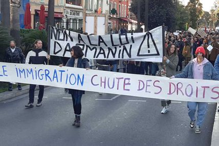 Ce dimanche à Nice, manifestation contre la loi immigration